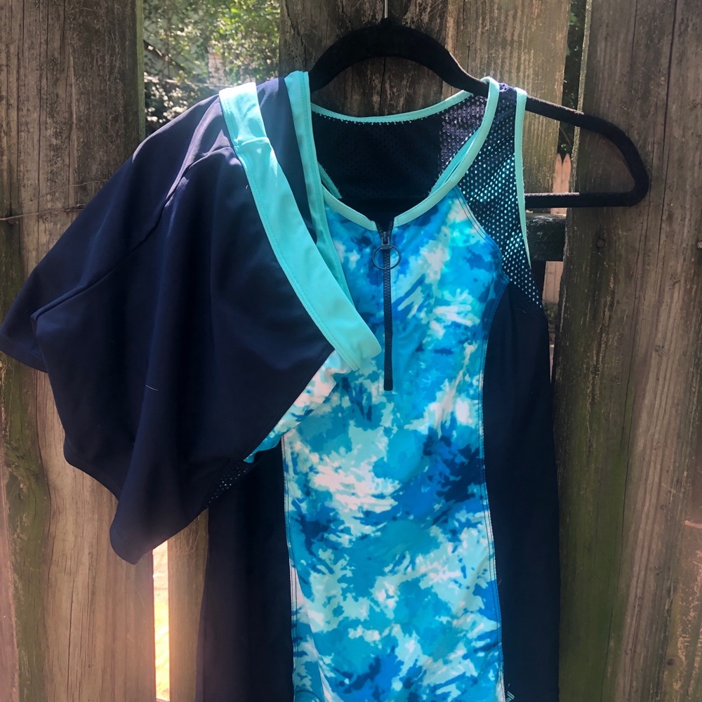 Two Piece sport swimsuit with shorts